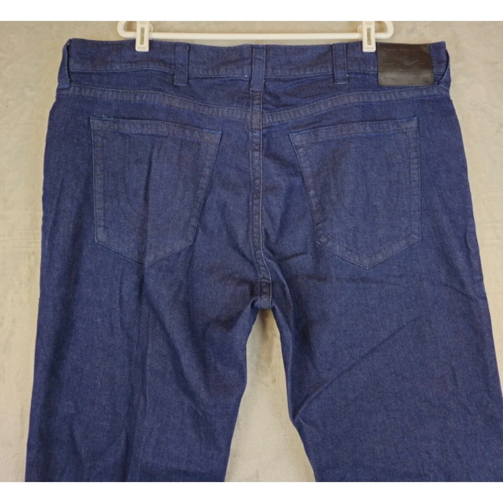 True Religion Mens Jeans Loose Straight Devin No Flap Blue DarkWash Size 45x28.5